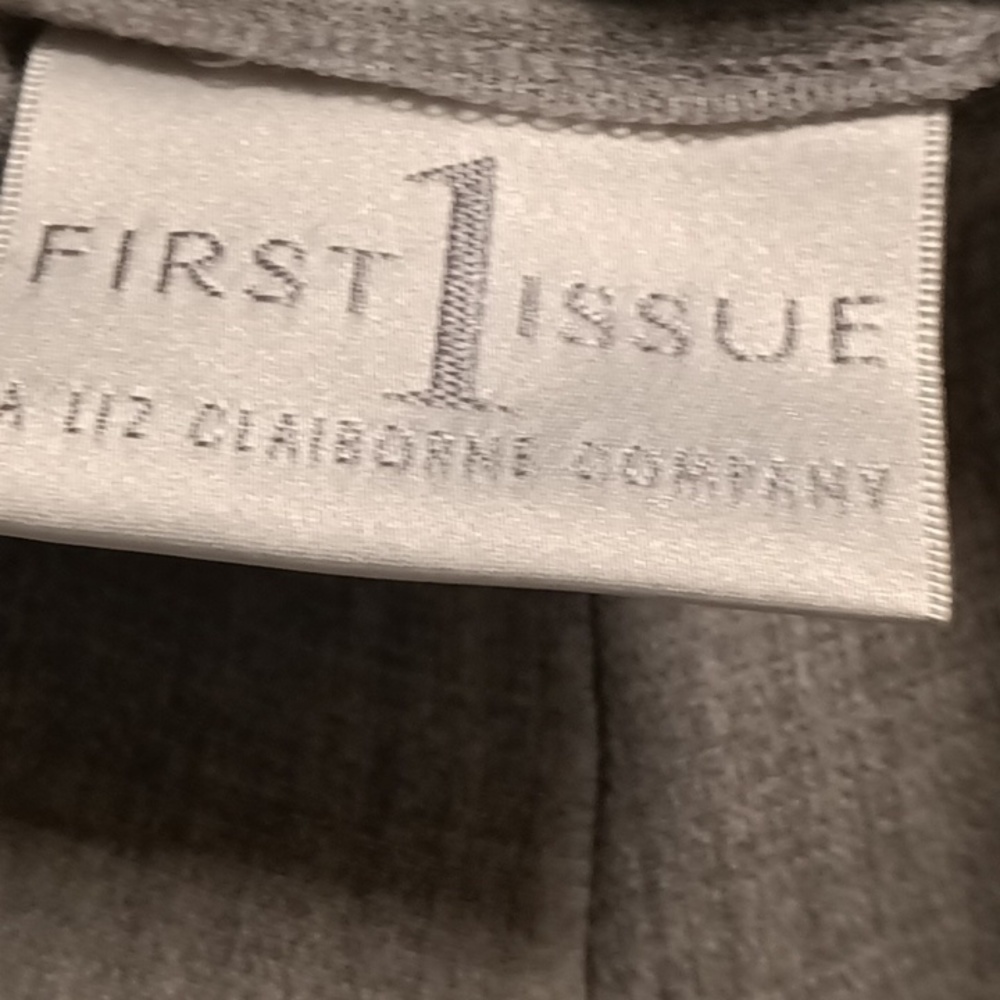 NWT FIRST 1 ISSUE LIZ CLAIBORNE gray marbled light & airy pants/slacks Size 16